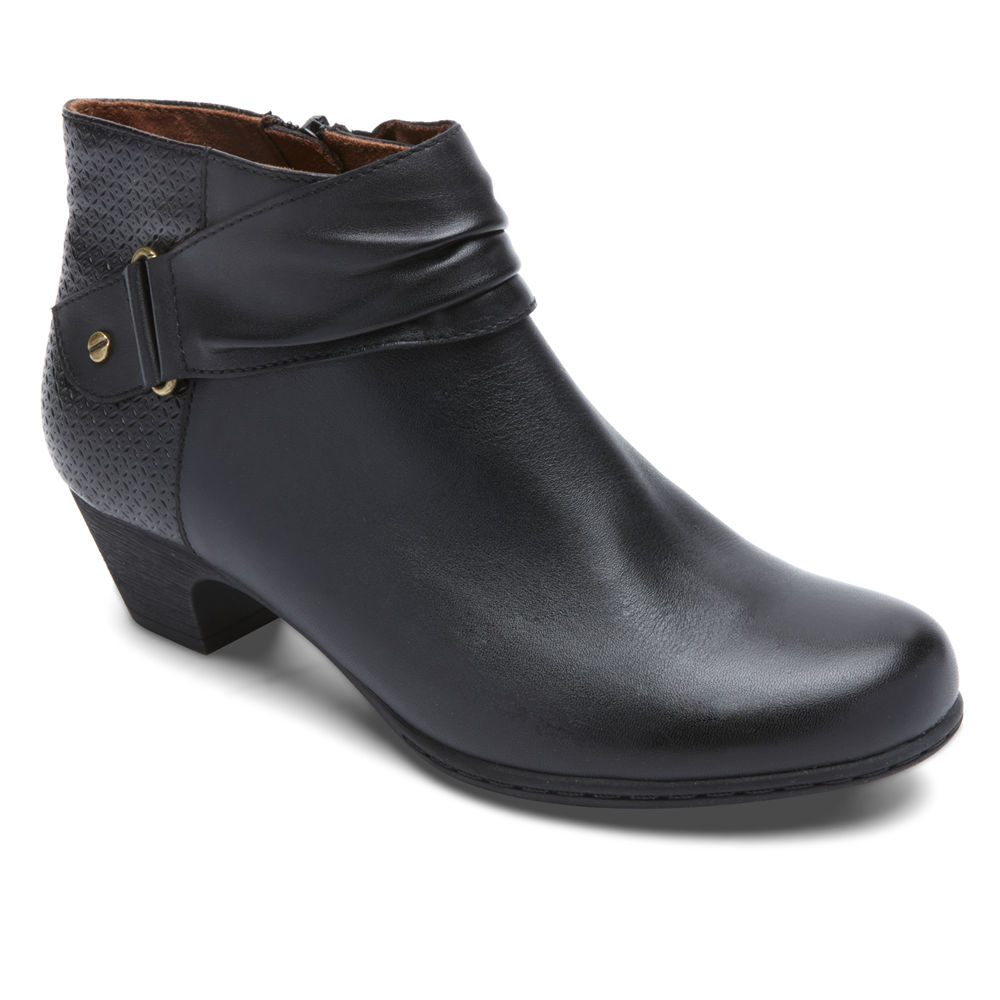 Rockport Støvler Dame Svart - Brynn Rouched - BFVZ53708